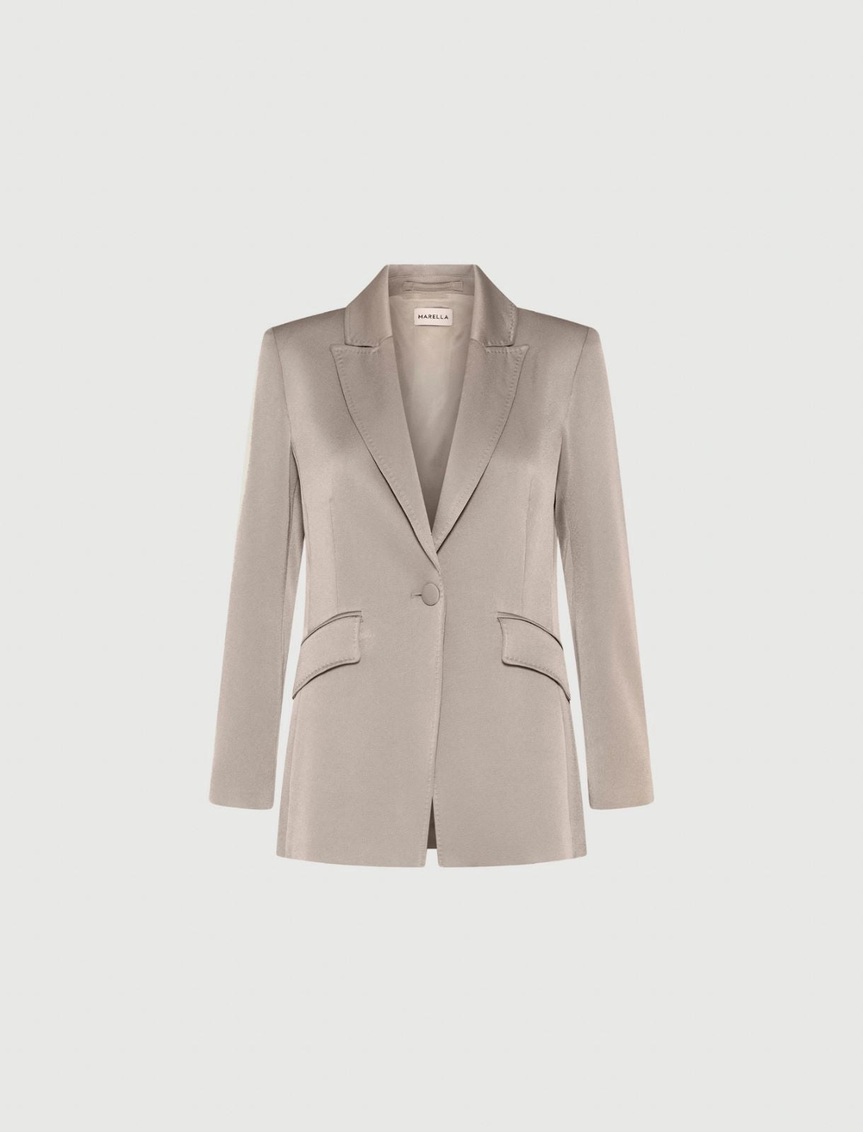Giacca in satin naturale MARELLA COGNAC