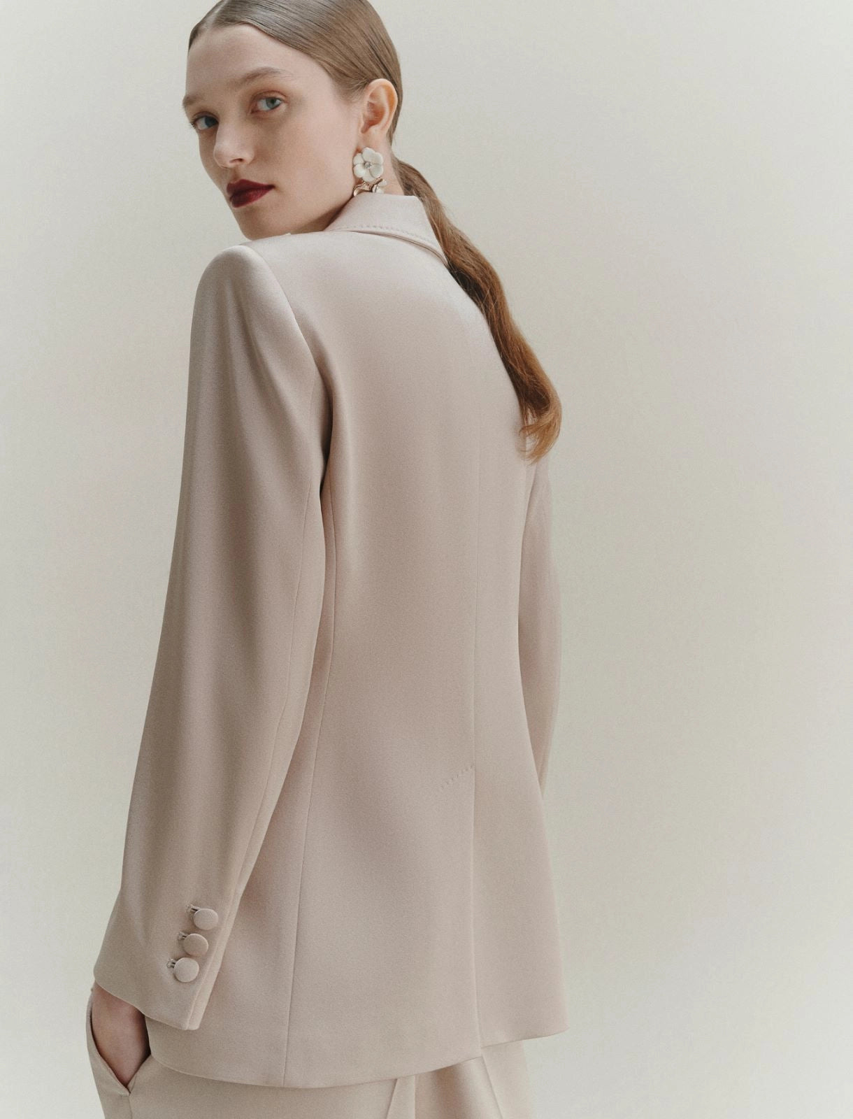 Giacca in satin naturale MARELLA COGNAC