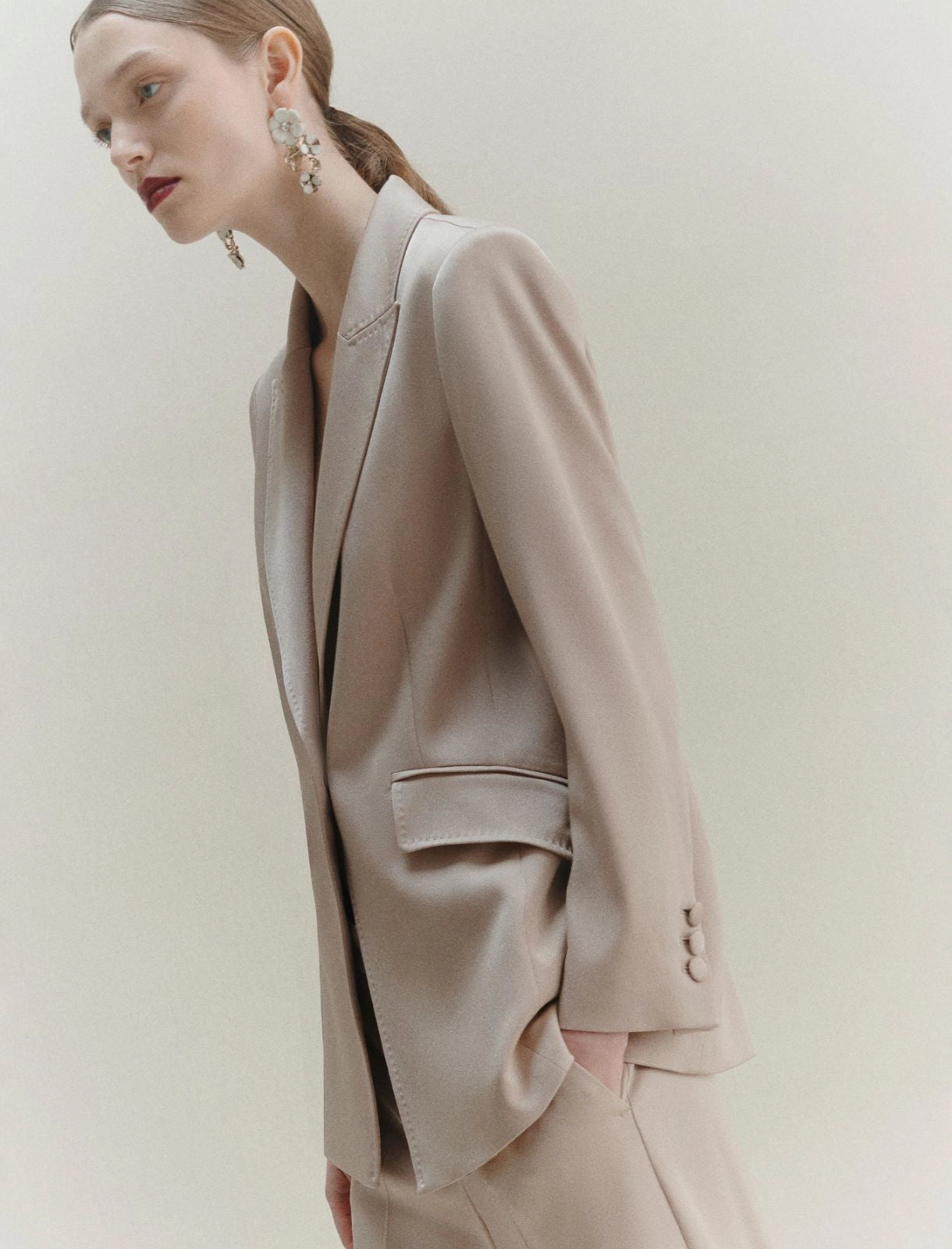 Giacca in satin naturale MARELLA COGNAC