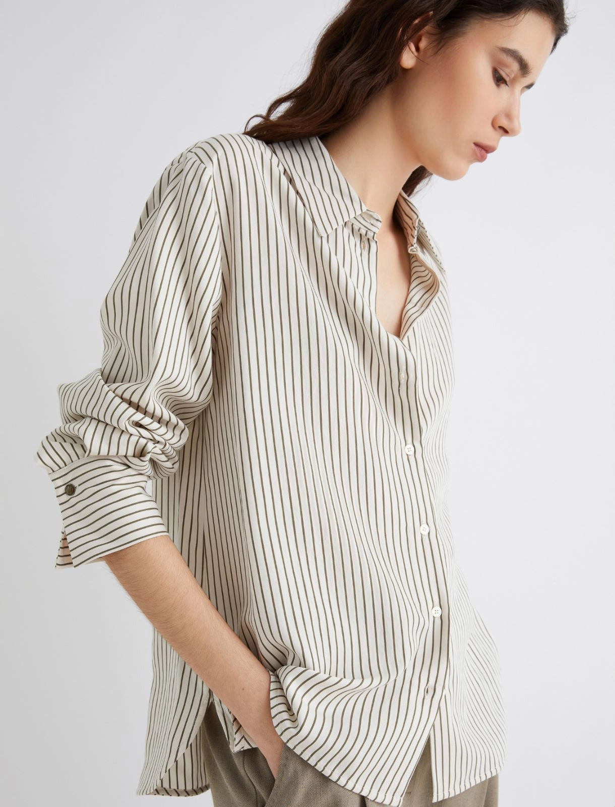 Camicia in twill lavato salvia MARELLA REPERTO