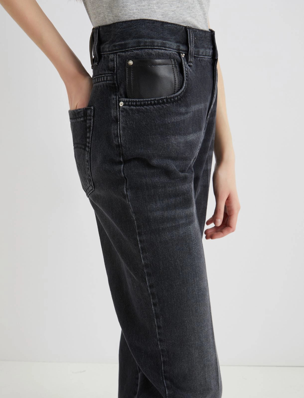 Jeans wide leg grigio MARELLA WLEG1