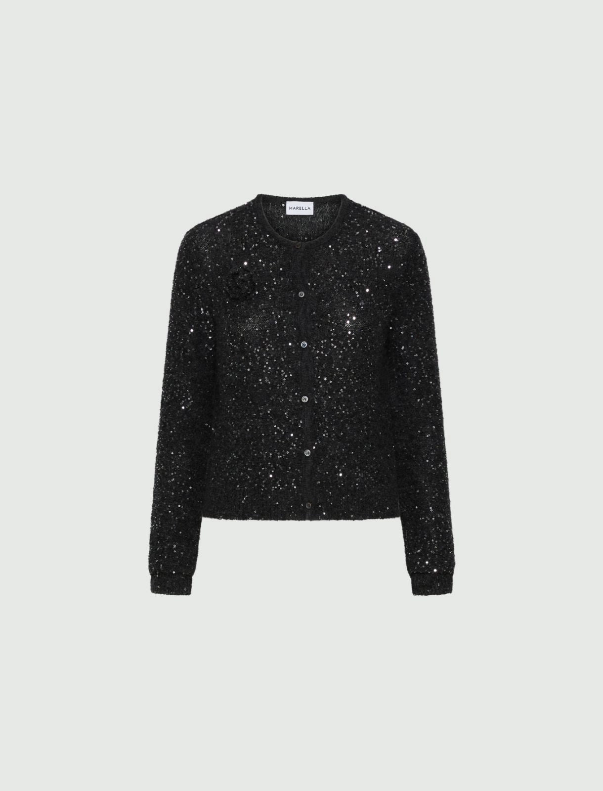 Cardigan in maglia con paillettes MARELLA SABA1