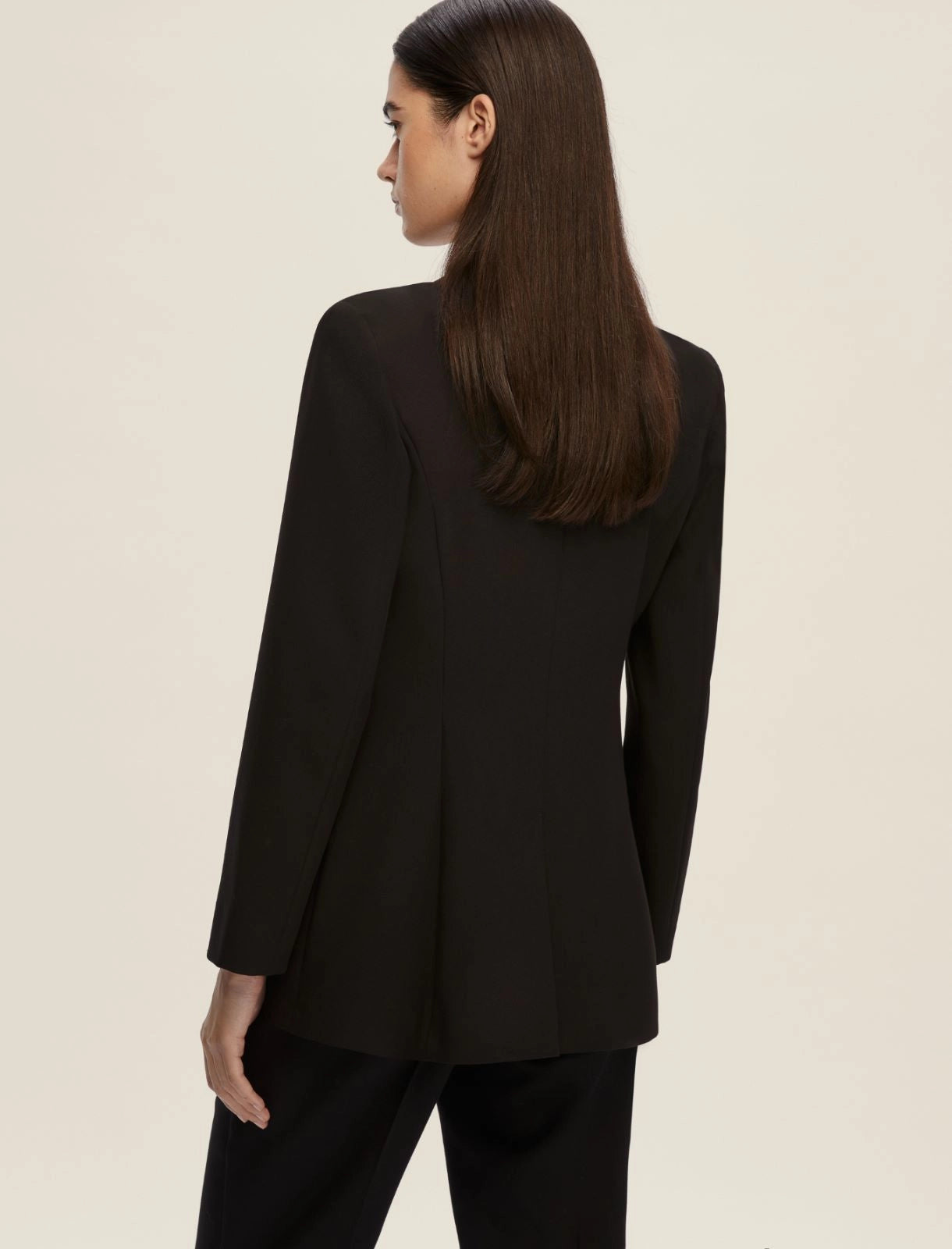 Blazer monopetto con scollo in raso EMME SONNI