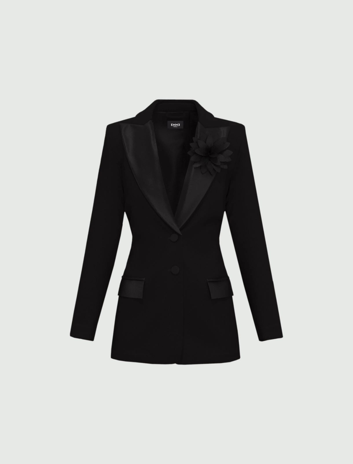 Blazer monopetto con scollo in raso EMME SONNI