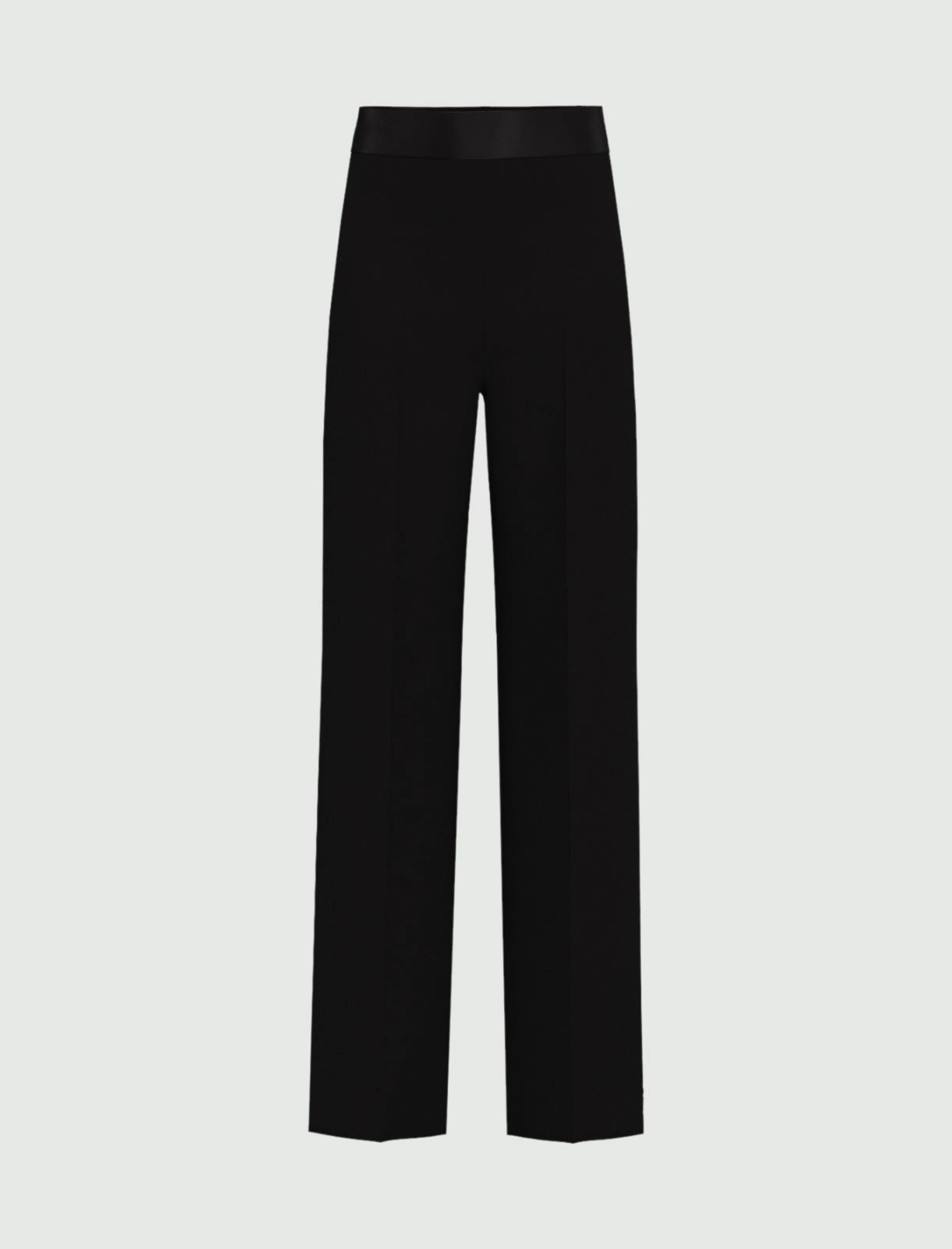 Pantalone strecht con dettaglio in raso EMME CARAVAN2
