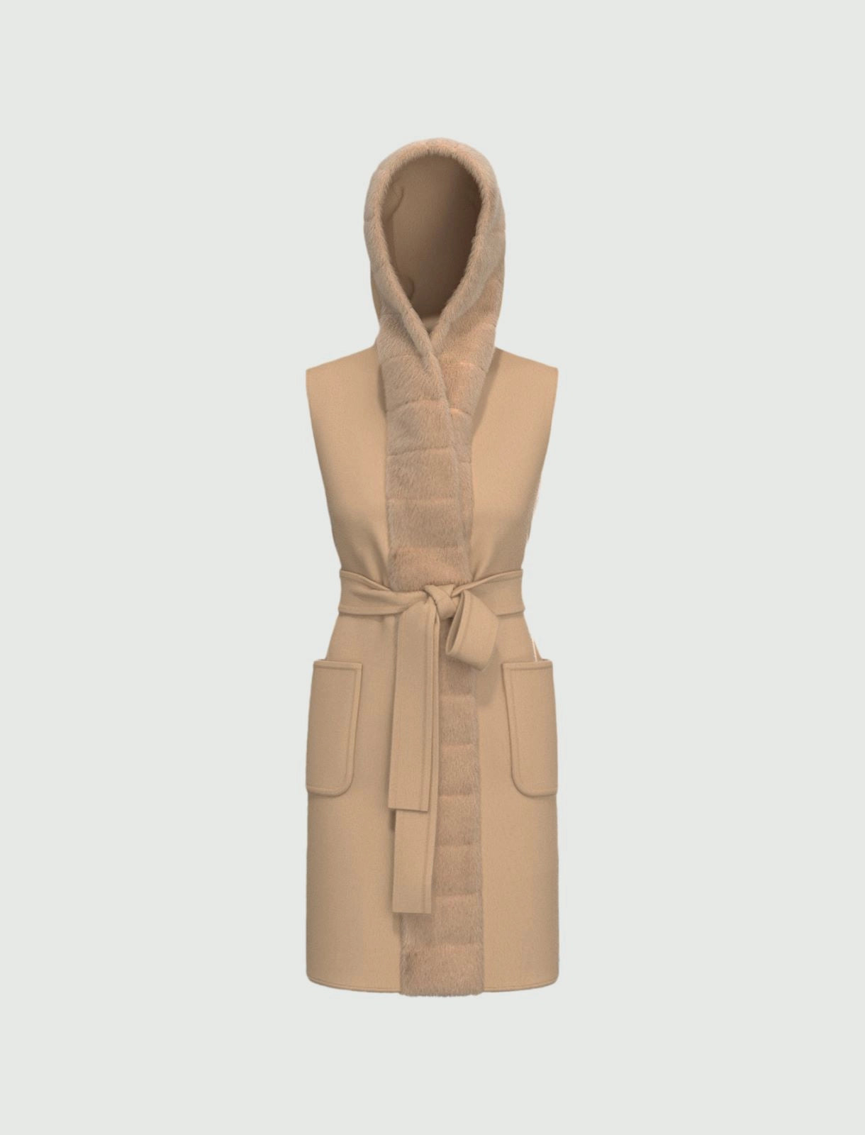 Gilet con cintura beige EMME FORMOSA