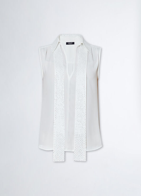 Top bianco elegante LIU JO CA4157