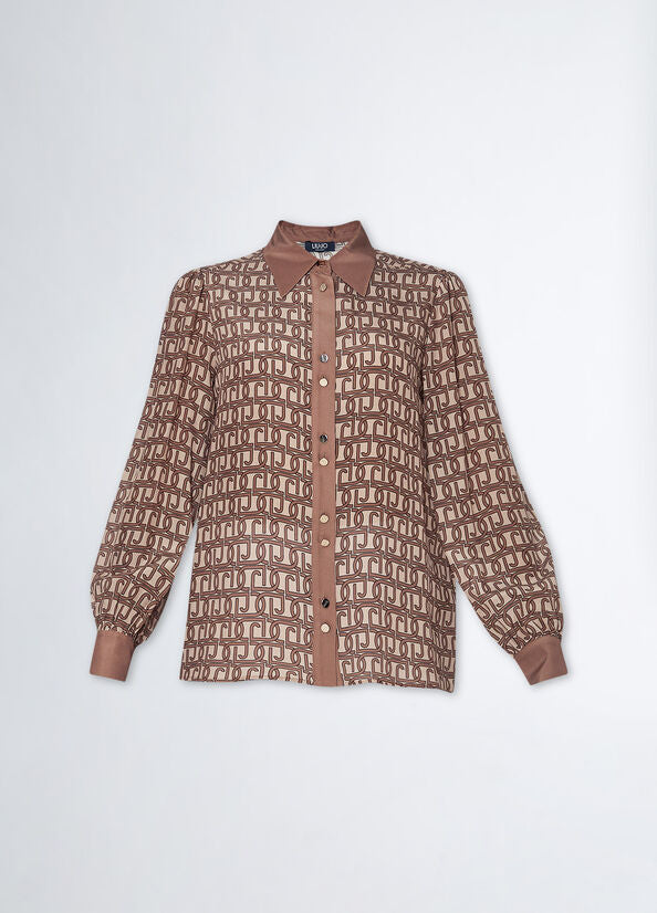 Camicia monogram in seta LIU JO CA4328
