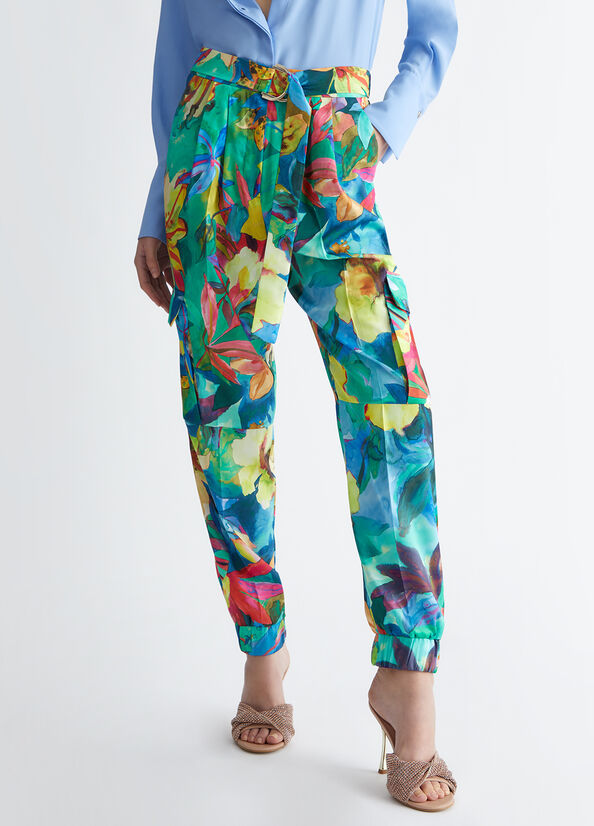 Pantalone cargo a fiori LIU JO CA4430