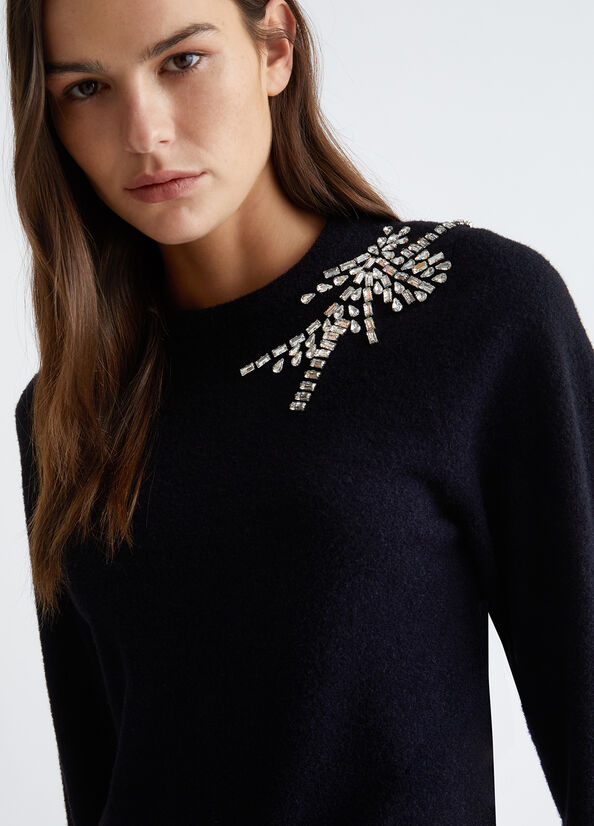 Maglia con strass LIU JO CF3210