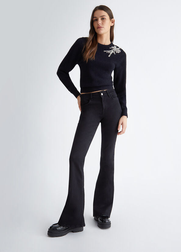Maglia con strass LIU JO CF3210