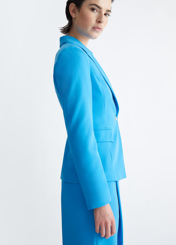 Blazer slim fit turchese LIU JO CA4199