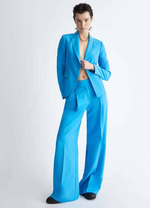 Blazer slim fit turchese LIU JO CA4199