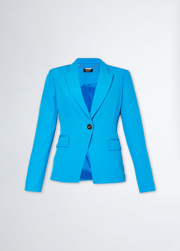Blazer slim fit turchese LIU JO CA4199