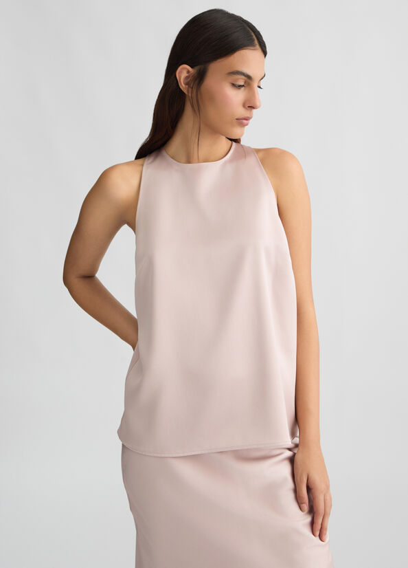 Top rosa con fiocco LIUJO CA5277