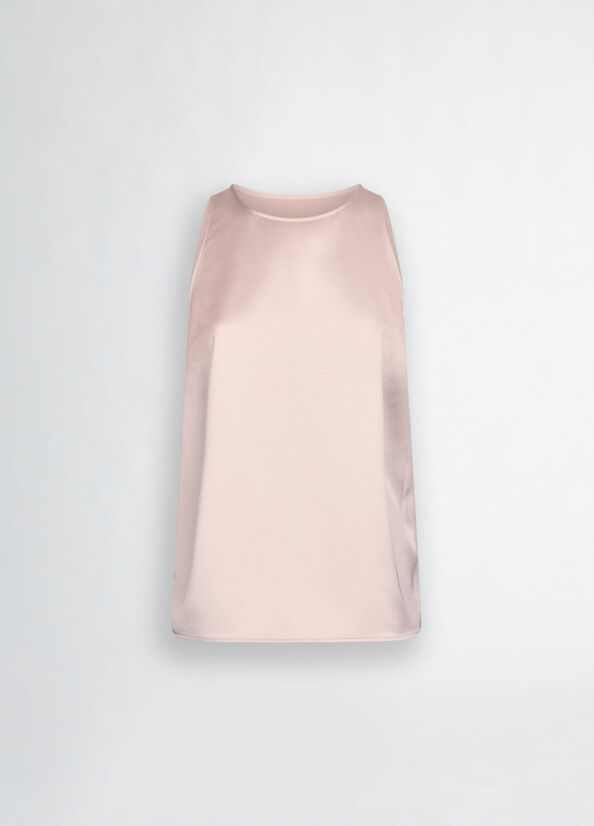 Top rosa con fiocco LIUJO CA5277