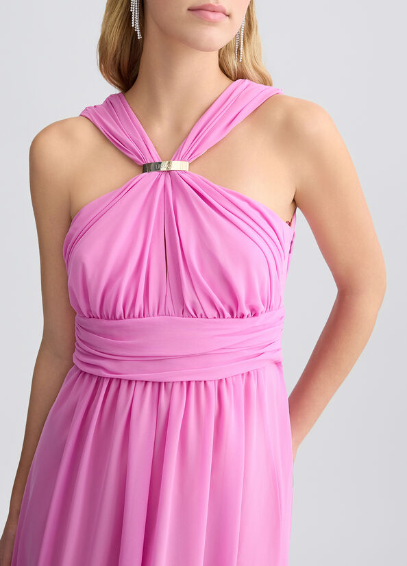 Abito lungo elegante rosa LIU JO CA5026