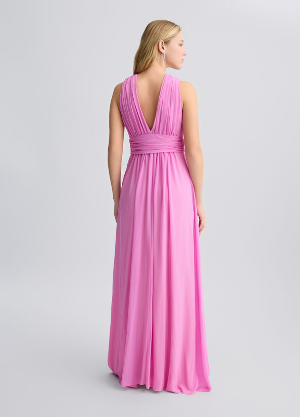 Abito lungo elegante rosa LIU JO CA5026