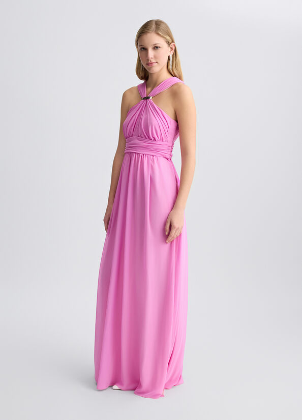 Abito lungo elegante rosa LIU JO CA5026