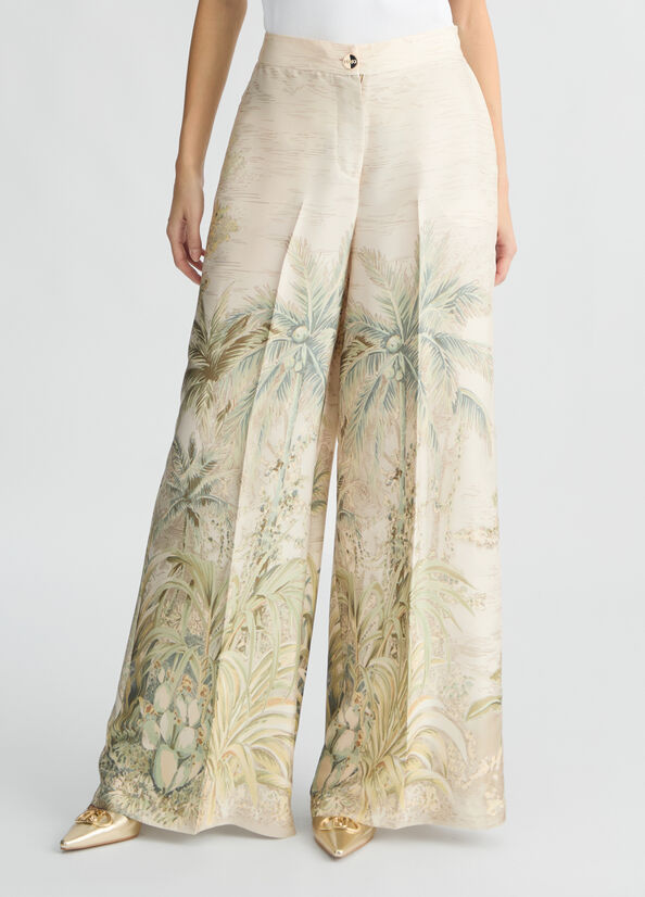 Pantaloni a palazzo stampati LIUJO CA5353