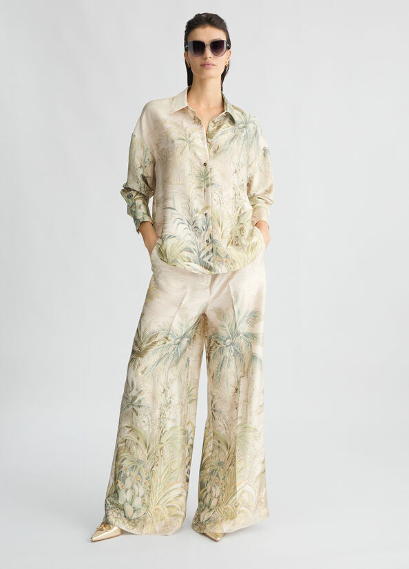 Pantaloni a palazzo stampati LIUJO CA5353