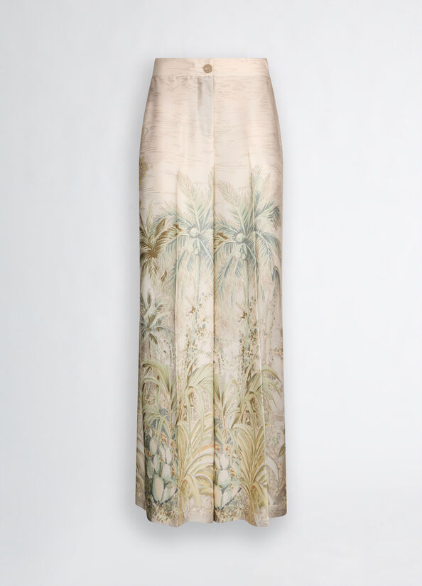 Pantaloni a palazzo stampati LIUJO CA5353