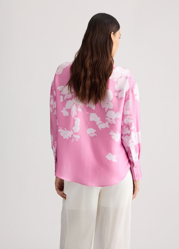 Camicia in raso rosa LIU JO CA5411