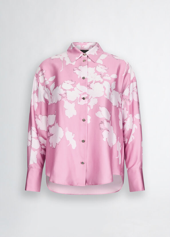 Camicia in raso rosa LIU JO CA5411