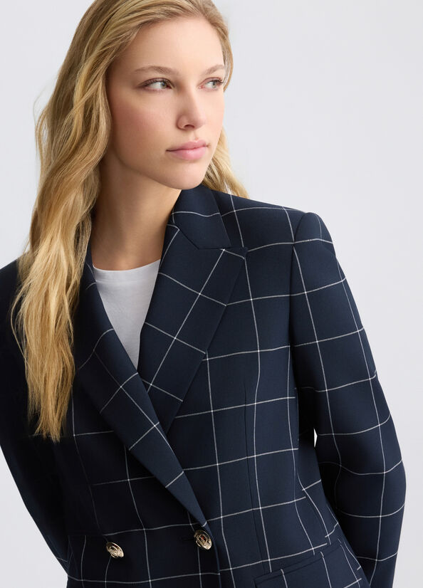 Blazer in check doppiopetto LIUJO CA5235