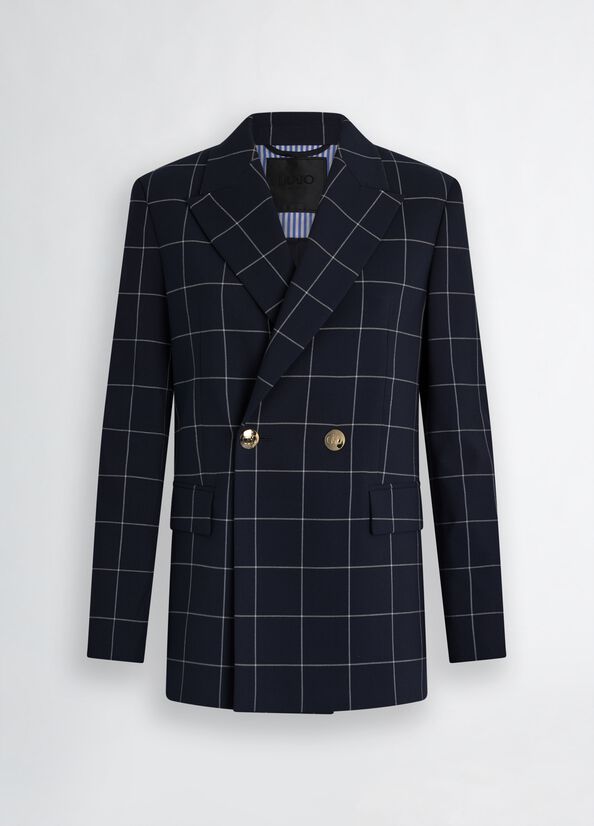 Blazer in check doppiopetto LIUJO CA5235