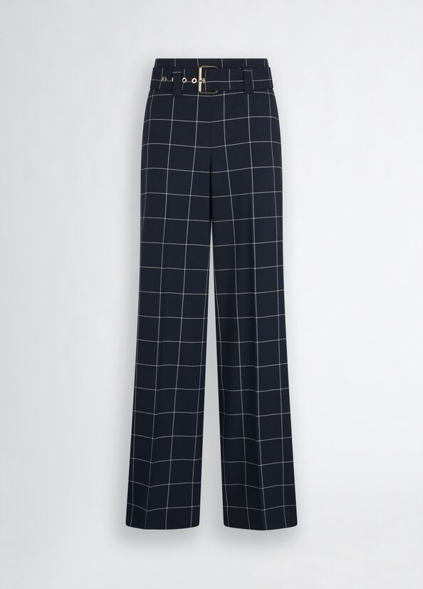 Pantalone in check a vita alta LIUJO CA5236