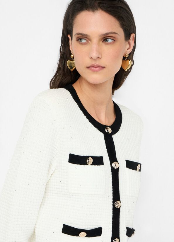 Giacca in lurex latte LIU JO CF5131