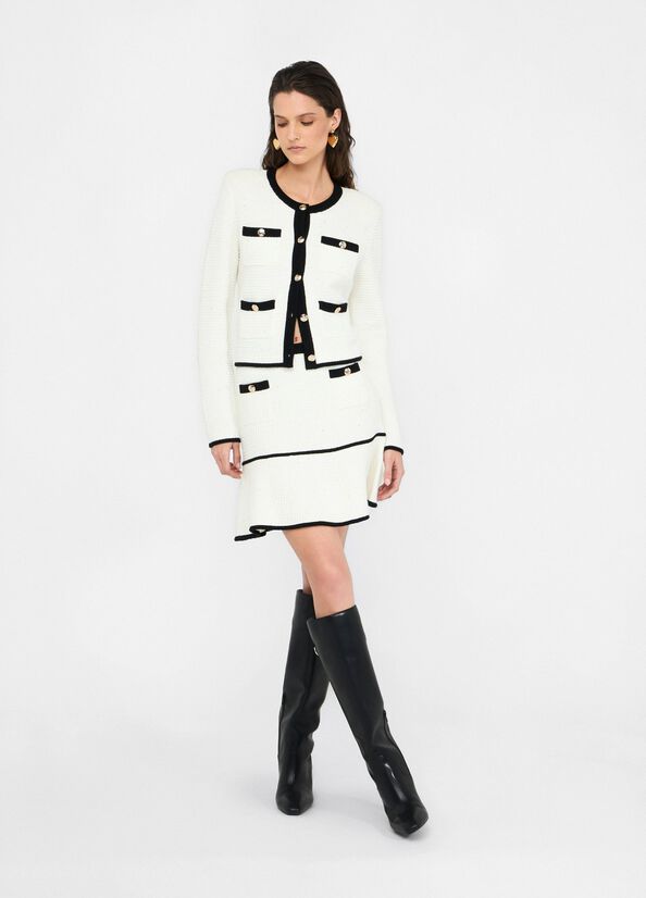 Giacca in lurex latte LIU JO CF5131