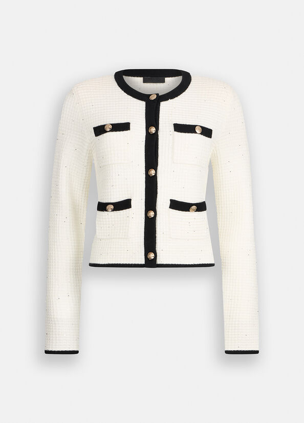 Giacca in lurex latte LIU JO CF5131