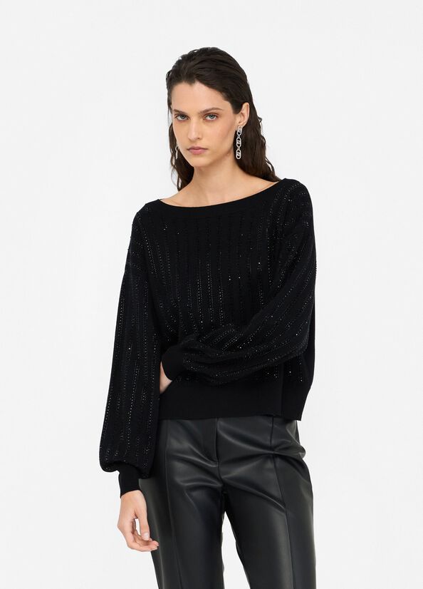 Maglia con strass LIU JO CF5271