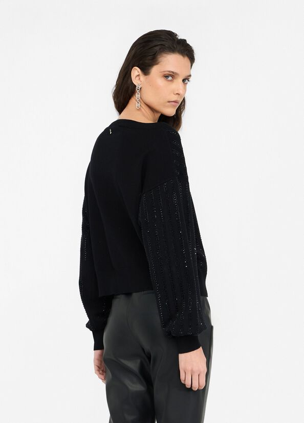 Maglia con strass LIU JO CF5271