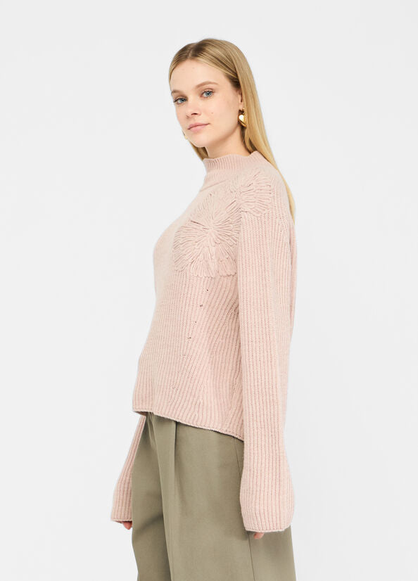 Maglione in lana rosa cipria LIU JO CF5399