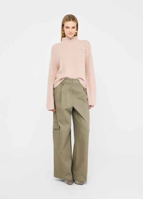 Maglione in lana rosa cipria LIU JO CF5399