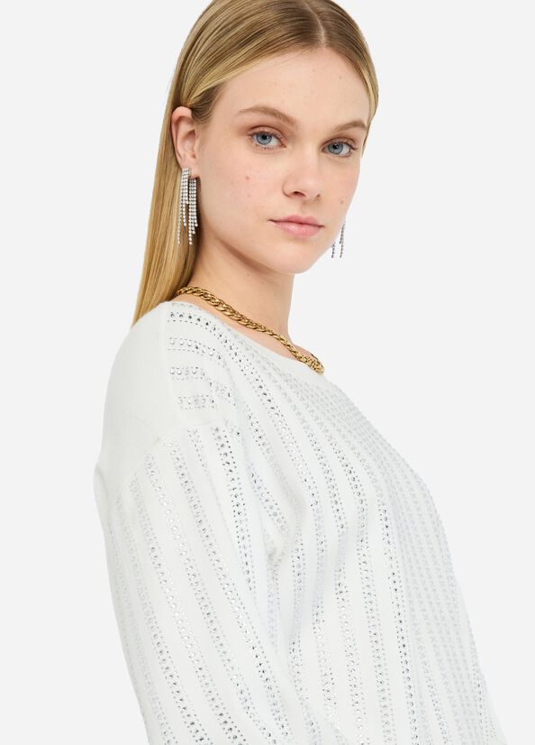 Maglia con strass LIU JO CF5271