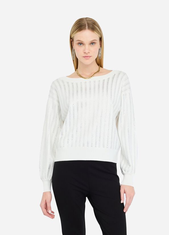 Maglia con strass LIU JO CF5271