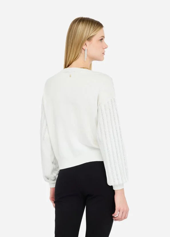 Maglia con strass LIU JO CF5271