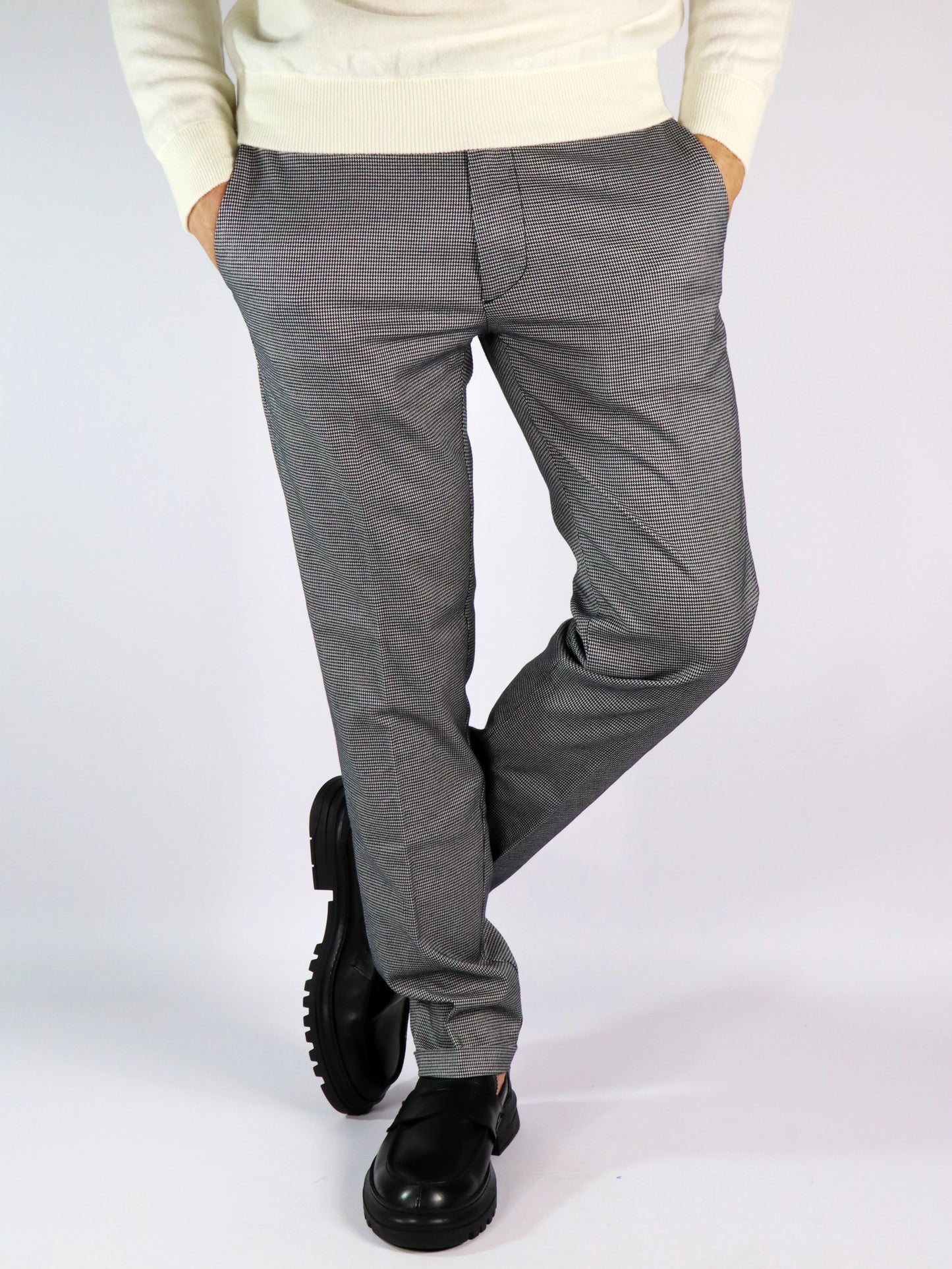Pantalone chinos quadretti RE HASH 7F024