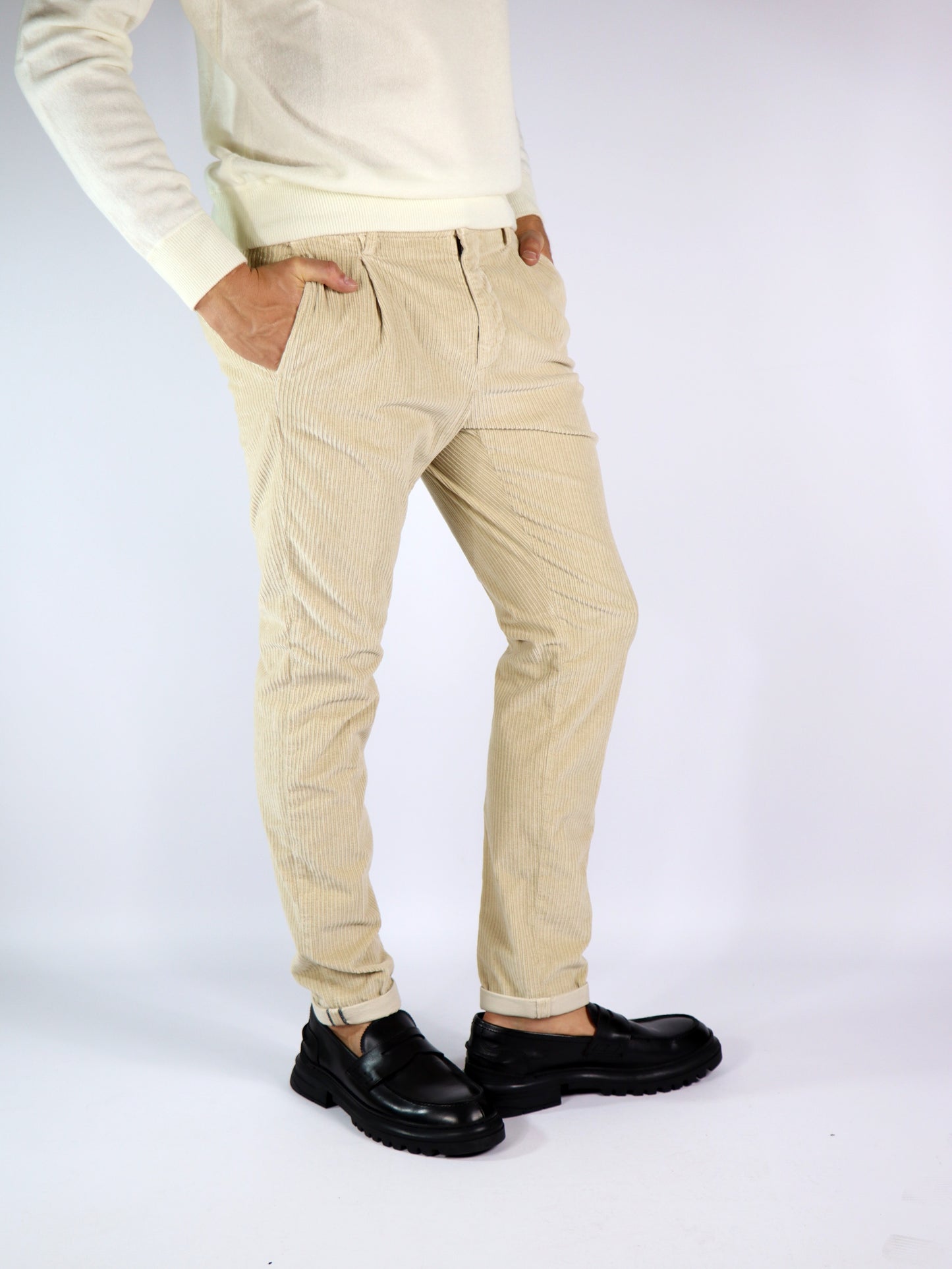 Pantalone velluto beige MASON'S VBE033