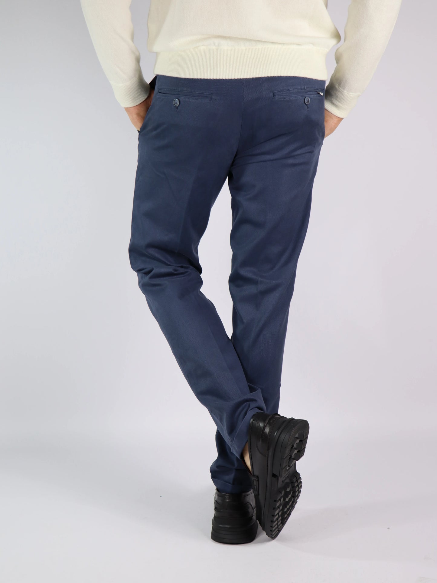Pantalone chino blu RE HASH 2417
