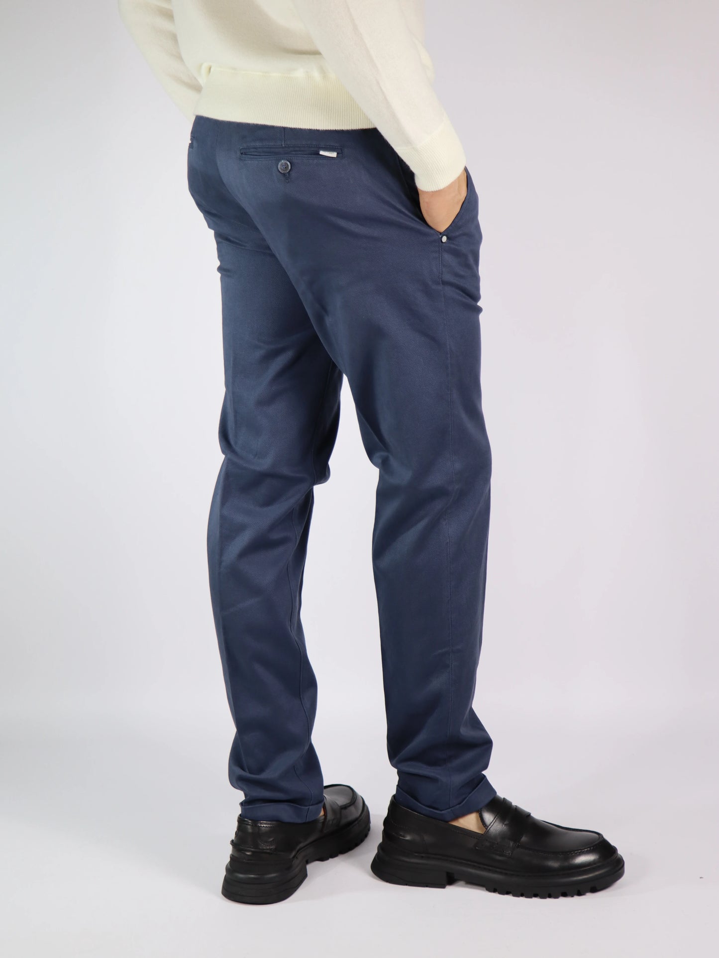 Pantalone chino blu RE HASH 2417
