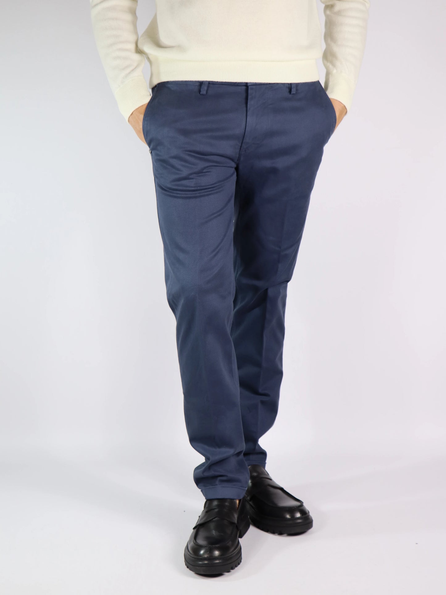 Pantalone chino blu RE HASH 2417