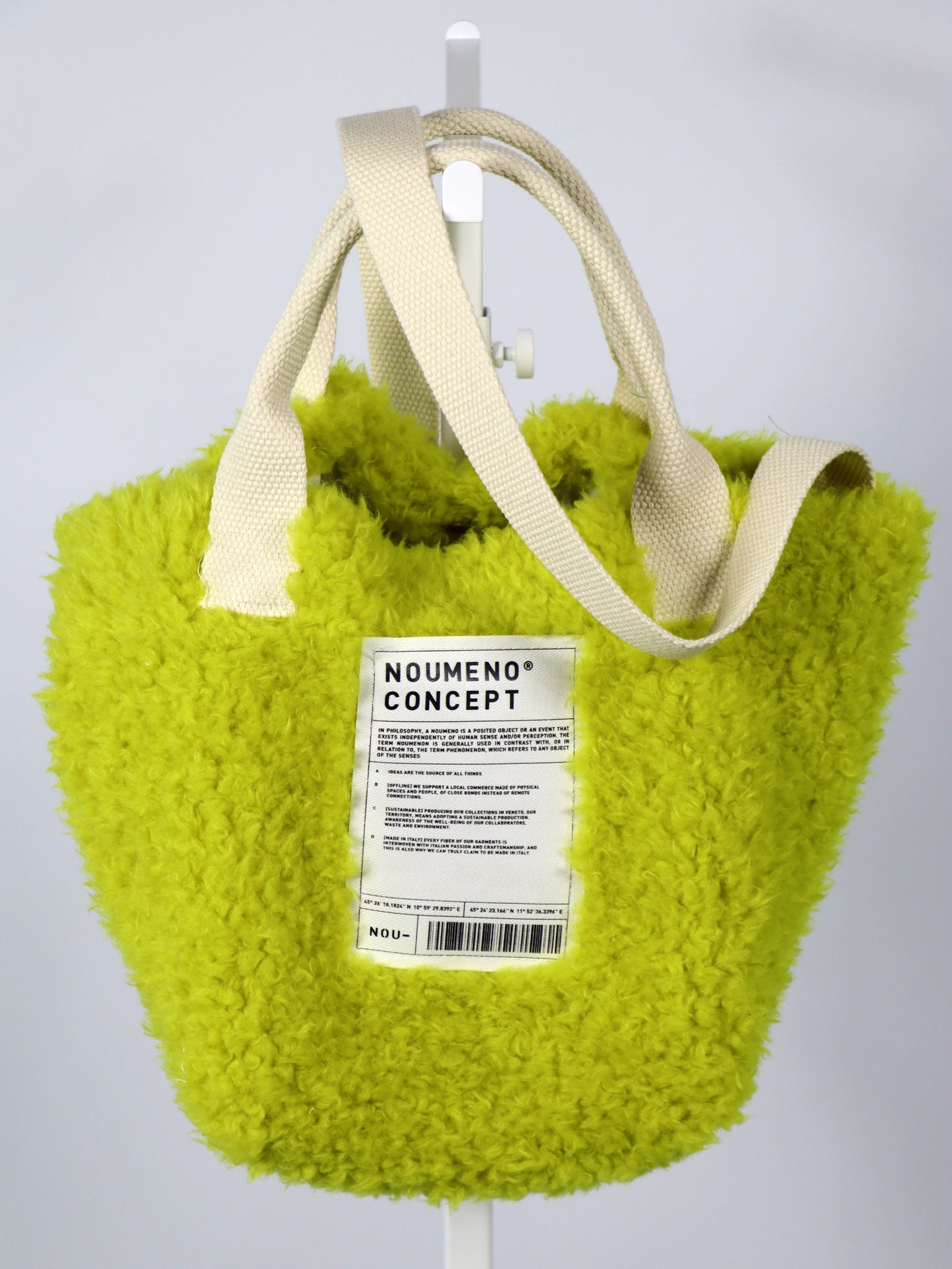 Borsa in peluche gialla NOUMENO BETTY