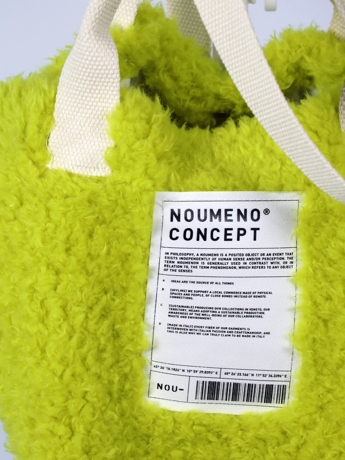 Borsa in peluche gialla NOUMENO BETTY