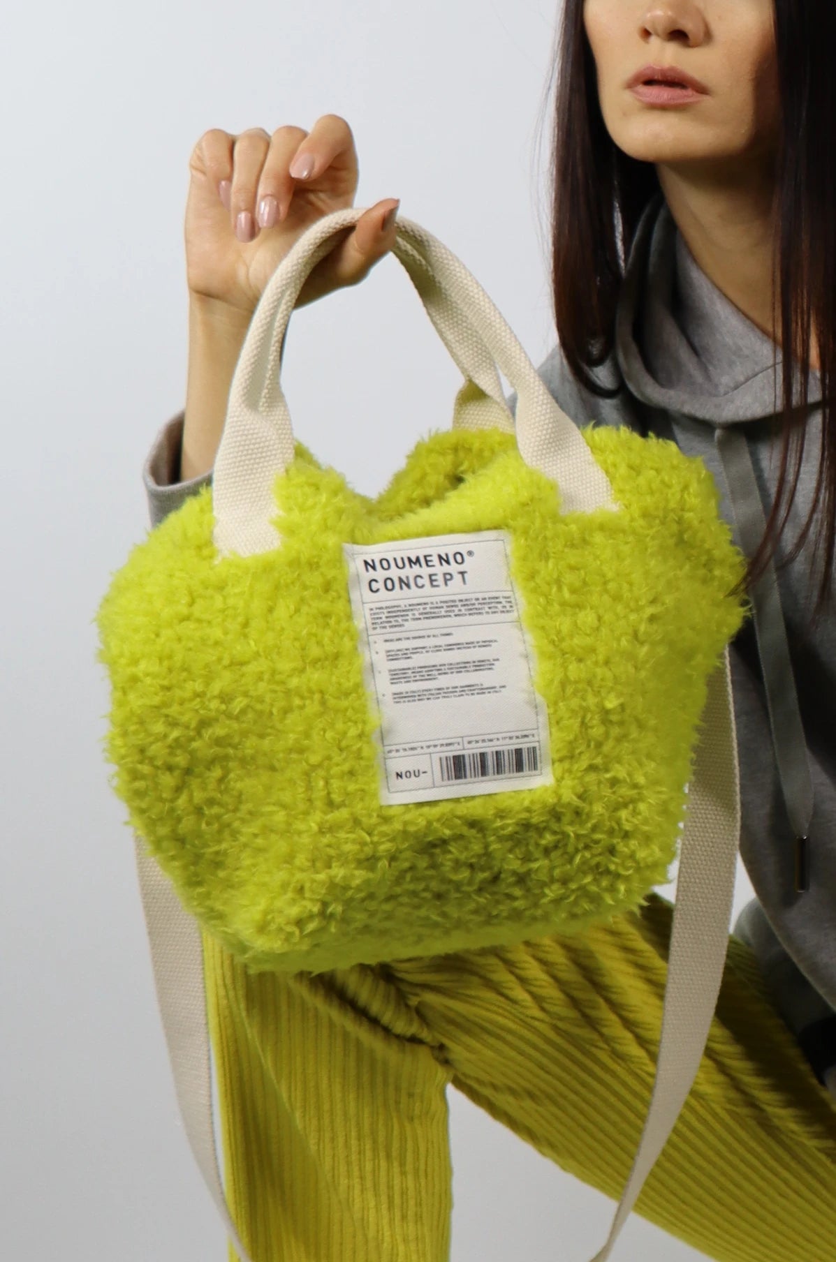 Borsa in peluche gialla NOUMENO BETTY