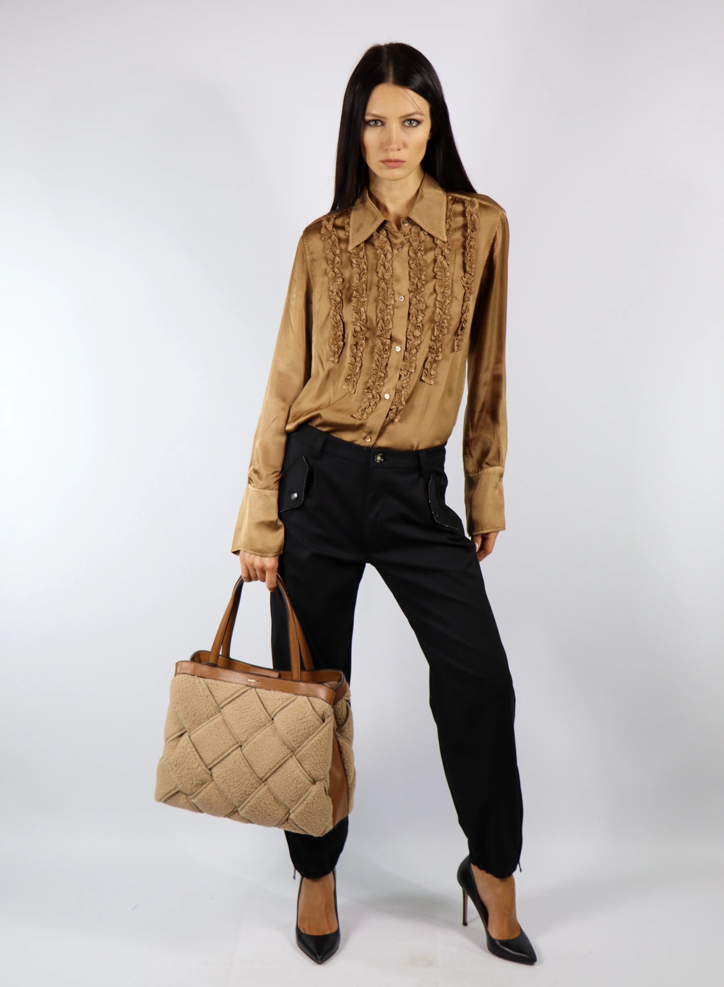Pantalone cargo in lana MASON'S MTE174